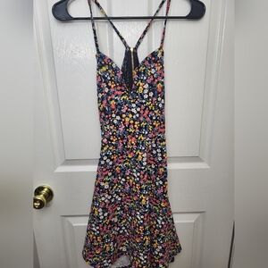 Floral lace back dress